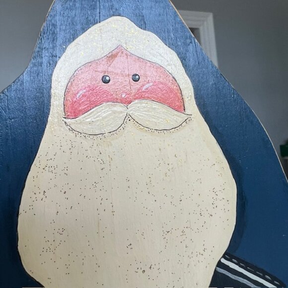 Vintage Wooden Christmas Figurines, Hand Made and Hand Painted Folk Art - 12" - Picture 8 of 14